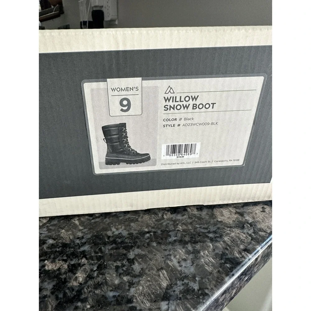 Alpine Design Women's Willow Quilted 200G Snow‎ Boots Size 9. NWB Winter Cold